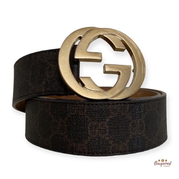 Gucci Accessories Authentic Gucci Brown Bronze Gg Canvas Leather